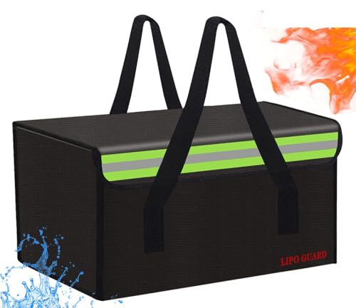 Lipo Battery Safe Bag Large Capatity Fireproof Bag for Ebike Lipo Battery Other Batteries Storage Charging Transport Home Office Travel Safe Storage Pouch - size: 450*250*250mm