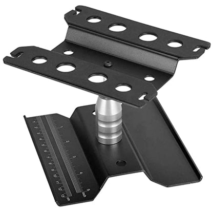 CNC Aluminum Alloy RC Car Work Stand Repair Workstation 360 Degree Rotation Lift Or Lower for 1/8 1/10 1/12 Scale Cars Trucks Buggie (Black)