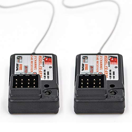 GoolRC 2PCS Flysky FS-GR3E Receiver, AFHDS 2.4GHz 3 Channel Receiver Compatible with Flysky FS-GT2 FS-GT2B FS-GT3B FS-GT3C FZ-IT4S RC Transmitter for RC Car Boat