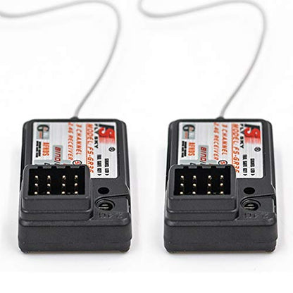GoolRC 2PCS Flysky FS-GR3E Receiver, AFHDS 2.4GHz 3 Channel Receiver Compatible with Flysky FS-GT2 FS-GT2B FS-GT3B FS-GT3C FZ-IT4S RC Transmitter for RC Car Boat