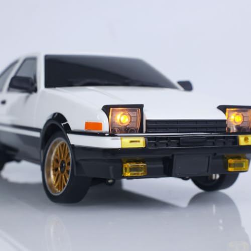 1/18 LDRC LD1801 RC Drift Car Rwd Racing Vehicles Flip Light Gyroscope Motor Servo ESC Light System - color: White