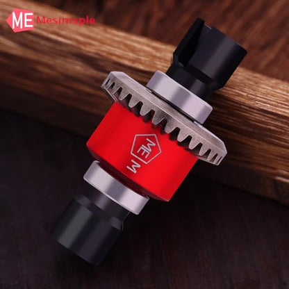 2PCS Alum H16BM Front Rear Differential Diff Gear for 1/16 H16BM H16207 16208 16209 16210 H16 1/14 14301 14302 14209 14210 H14BM Series Upgrades Part Red - color: Red