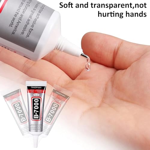 B7000 Super Glue,Multi Functional Glue Transparent Paste Adhesive Multi-Function Repair Glues Suitable for Phone Jewelry Glass Wood Metal Fabric (25ml-2pcs) - color: 25ml-2pcs