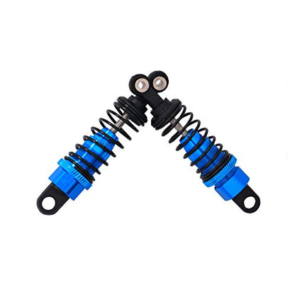 2PCS Alloy Aluminum Shock Absorber Replacement Compatible with WLtoys 1/18 RC Car A949 A959 A969 A979 K929 A959-b A969-b A979-b K929-b Metal Upgrade Accessories (Blue)