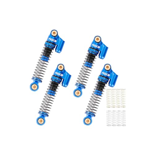 FCX24 Shocks 47MM Oil-Filled Shocks Absorber With Springs | Long Travel Shocks For FMS FCX24 FCX18 Upgrades 1/24 1/18 RC Crawler - color: Blue