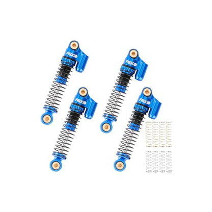 FCX24 Shocks 47MM Oil-Filled Shocks Absorber With Springs | Long Travel Shocks For FMS FCX24 FCX18 Upgrades 1/24 1/18 RC Crawler - color: Blue