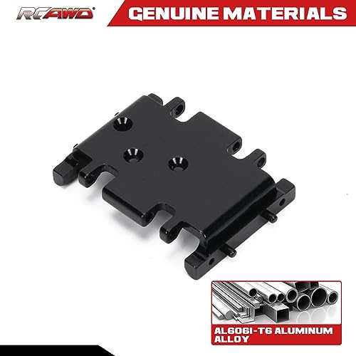 RCAWD RCAWD 6061 Aluminum Alloy Reinforced Transmission Mount for 1/24 ECX Barrage, RGT, FTX Series Upgrades Parts Black - color: Black
