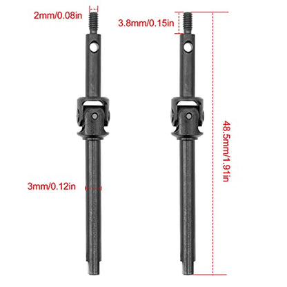 OGRC Front Steel Front Axle Drive Shaft CVD Set for SCX24 Upgrade Parts | Ujoint CVD Set for SCX24 C10/JLU/Bronco/Gladiator/Deadbolt Upgrades Parts - style: Regular
