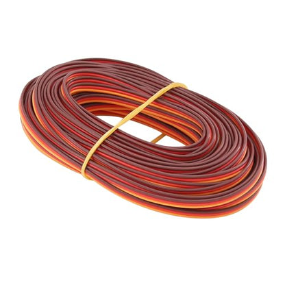 26awg Servo Extension Cable Wire 50 feet 30 Cores Lead 3-pin Line for Futaba JR RC Servo Hobby Model Drones Boats Planes DIY Accessories(E257-1)