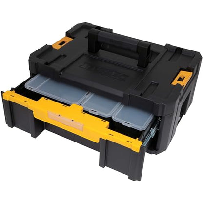 DEWALT Tool Organizer, TSTAK III, Single Deep Drawer, Heavy Duty Latches, Removable Compartments for Small Tools and Accessories (DWST17803) (Pack of 4) - size: One Size (Single Pack) (Pack of 4)