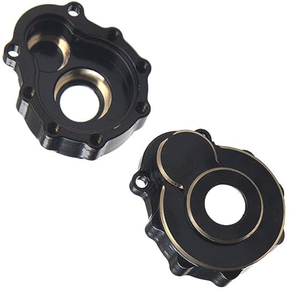 1Pair ShareGoo Brass Steering Knuckle Portal Cover Steering Carrier Counterweight Compatible with Traxxas TRX4 1/10 RC Crawler Car (Black)