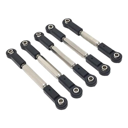 RC Tie Link Rods Compatible with JLB J3 for Monster 1/10 RC Trucks Car Upgrade Part Steering Link Rod RC Car Part Durable Steering Linkage Tie Rod(Black) - color: Black