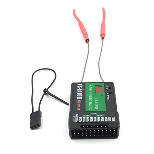 FLYSKY FS-iA10B Receiver 10CH 2.4G for FS-i6 FS-i6X FS-i6S RC Transmitter | 10 Channels 2.4GHz AFHDS 2A | PWM/PPM/i-Bus output