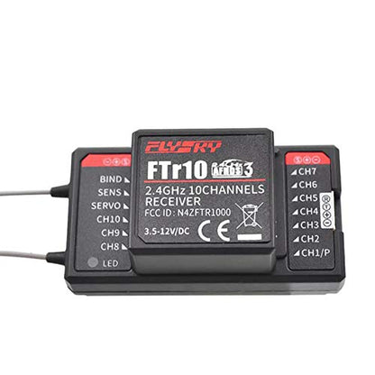 GoolRC Flysky FTR10 Receiver, 2.4GHz 10CH AFHDS 3 Remote Control Receiver Dual Antenna Support i-Bus/S-Bus/PPM Output for PL18 Transmitter RC Drone Airplane Helicopter