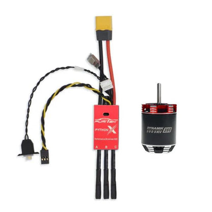 FURITEK Python X Brushed/BRUSHLESS ESC with DYNAMIK 380 Motor for 1/10 RC Crawlers - Remote Control Car, RC Cars Electronics Upgrade for 1/10 Scale Axial SCX10, FMS FCX10 (HELIDIRECT)