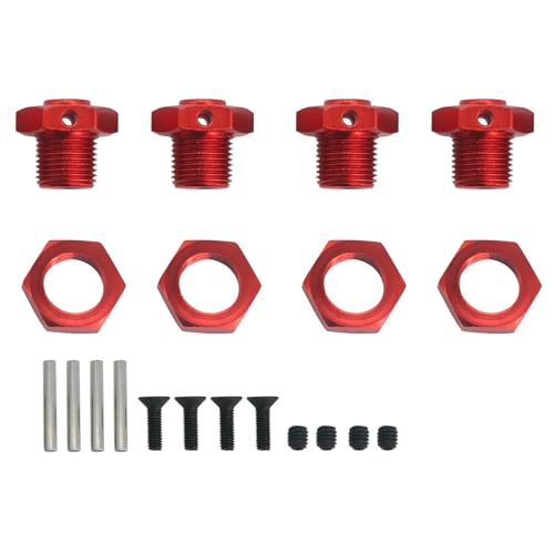 17mm Aluminum Alloy Wheel Hex Hub Adapter & Nut for Arrma 1/8 3S Typhon 1/10 Big Rock V3 RC Car