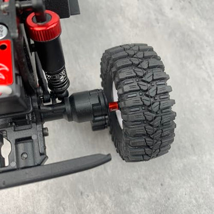 RCHUBAM 2PCS Steel Portal Stub Axle for 1/18 Redcat Ascent-18 Upgrade Part | 1 Pairs Stock Size/+5mm/+10mm Portal Stub Axle,RC Rock Crawler Car Upgrade - style: +5mm CVD Stub Shaft