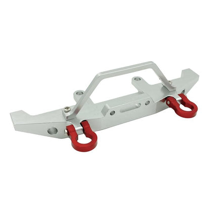 Metal Front Bumper for WPL C14 C24 C24-1 1/16 RC Car 4X4 Truck & Crawler Upgrade Parts Accessories(Silver) - color: Silver