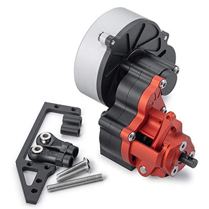QUE-T Aluminum Dig Gearbox Complete Transmission Case for 1/10 Axial SCX10 | with Gear