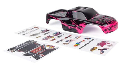 SummitLink Custom Body Compatible for 1/10 Scale RC Car or Truck (Truck not Included) (Muddy Hot Pink Over Black) - style: Muddy Hot Pink Over Black