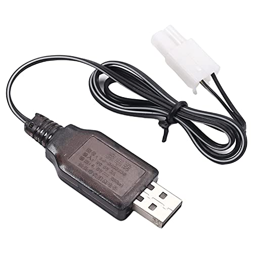 Heyiarbeit L6.2-2P USB Power Charging Cable for RC Car 4.8 V 250mA Ni-MH Ni-CD Battery 2pcs - size: L6.2-2P 2Pcs