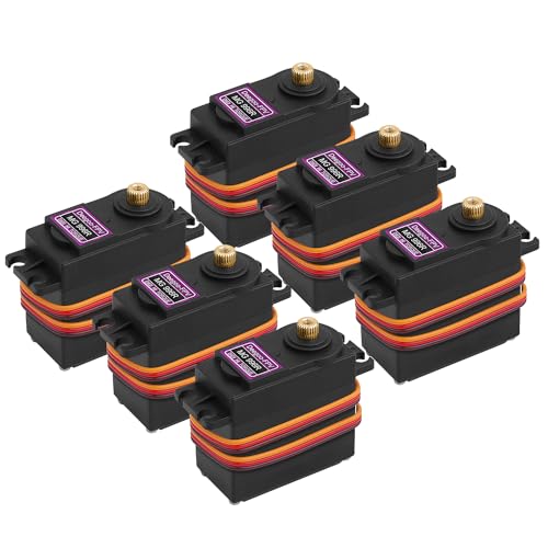 Deegoo-FPV MG996R 55g Metal Gear Digital Servos, 6-Pack | High-torque 55g digital servos with metal gears for RC cars, boats, aircraft, robots and steering mechanisms. - style: 6 PCS
