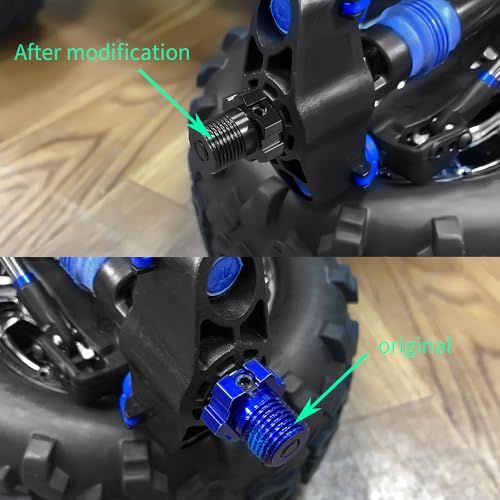 MOHERO 4Pcs 14mm to 17mm Wheel Hex Hub Adapters for 1/10 E-REVO2.0 RC Monster Truck