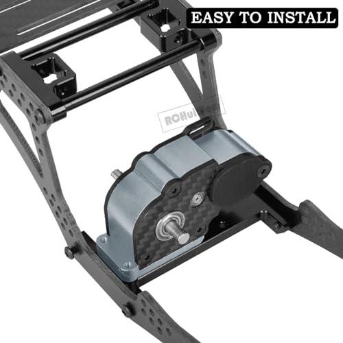 LCG Center Gearbox Transmission Box Upgrades Part for SCX10 SCX10 II 90046 90047 1/10 RC Crawler Car,Aluminum Middle Transmimssion Gearbox,Titanium - color: Titanium(1pc)
