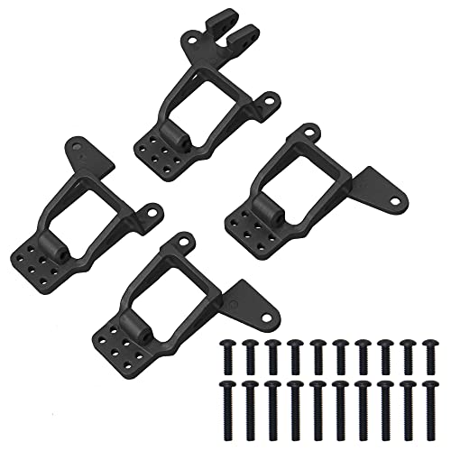 RC Shock Towers Mount Front & Rear Shock Tower Shock Absorbers Mount Bracket Compatible with Traxxas TRX-4 Bronco 1/10 RC Crawler Upgrade Parts (Black) - size: Black