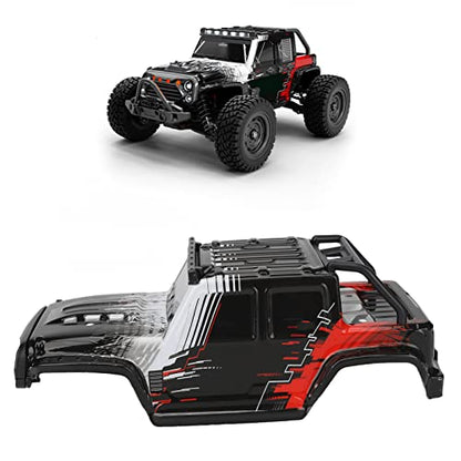 RC Car Body Shell, Long Lasting Durable Remote Control Car Body Cover for 1/16 Scale RC Vehicles Off-Road Racing Hobbyists and Beginners (Red)