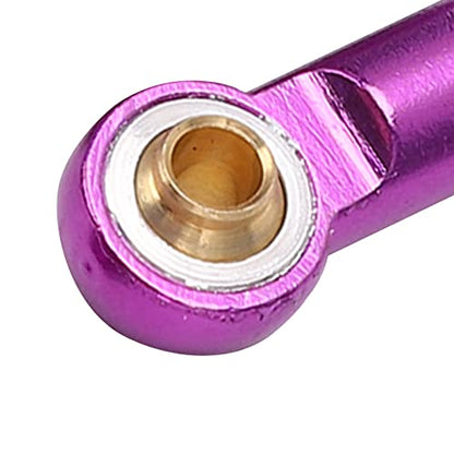 Pissente RC Link Rod Ends Aluminum Alloy M3 Ball Head Set 10pcs 19mm for AXIAL SCX10 1 10 RC Crawler Car Easy Installation Precise Fit Stable Steering Upgrade Parts (Purple) - color: Purple