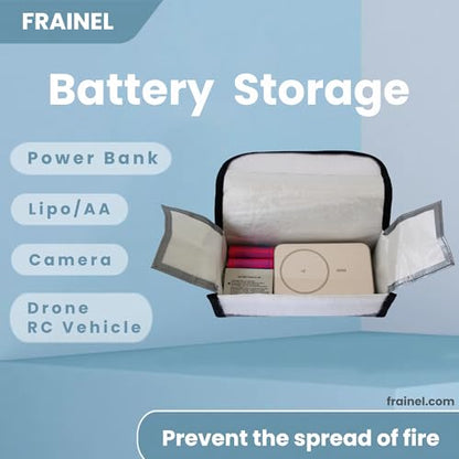 Battery Protect Bag 7x3 – Fireproof & Flame-Retardant Safety Gear | Lipo Guard Prevent Hazard Escalation
