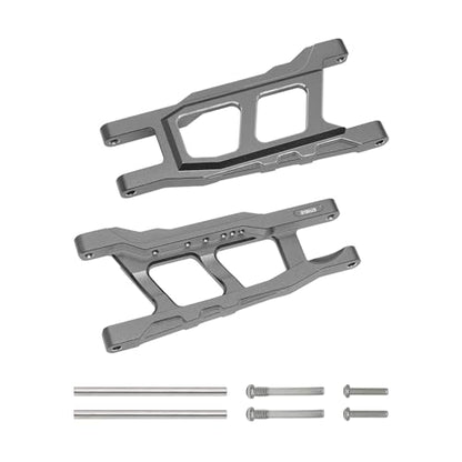 Aluminum Suspension A Arms for 1/10 Traxxas Rustler Slash Stampede Hoss 4WD 4x4 Upgrade Parts Replacement of Part 3655 (Titanium) - color: Titanium
