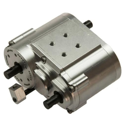 Compatible Transfer Case Gearbox Compatible with 1/10 RC Crawler Car Upgrade Parts 2 Speed Transmission Box 46x53x32mm