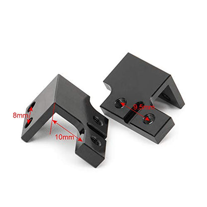 QUE-T 1 Pair Metal Front Servo Base Mount for 1/10 RC Axial Scx10II 90046