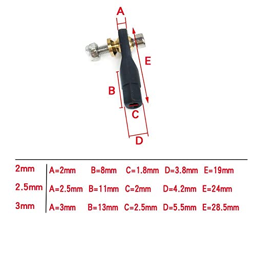 Replacement Part For 10pcs M2 M3 Rod End RC Ball Joint Link With Screw Set For RC Airplane Car Buggy Boat Crawler - (Color: M3 Cup A) - color: M3 Dual Cup a