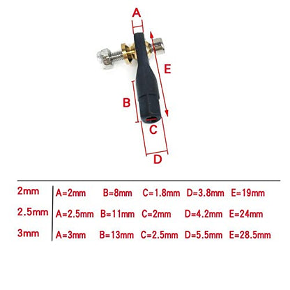 Replacement Part For 10pcs M2 M3 Rod End RC Ball Joint Link With Screw Set For RC Airplane Car Buggy Boat Crawler - (Color: M3 Cup A) - color: M3 Dual Cup a