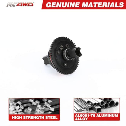 RCAWD 40CrMo 50T Center Differential for Arrma 1/7 Felony Infraction Mojave 6s Diff Gear 1/8 Typhon EXB Talion Outcast 6S BLX Upgrades Part