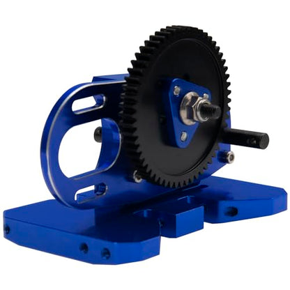 ShareGoo Aluminum 2Low Gearbox Middle Transmission w/Overdrive Gear for LCG Chassis Compatible with Axial SCX10 II III 90046 Capra TRX4 1/10 RC Crawler (Blue) - color: Blue