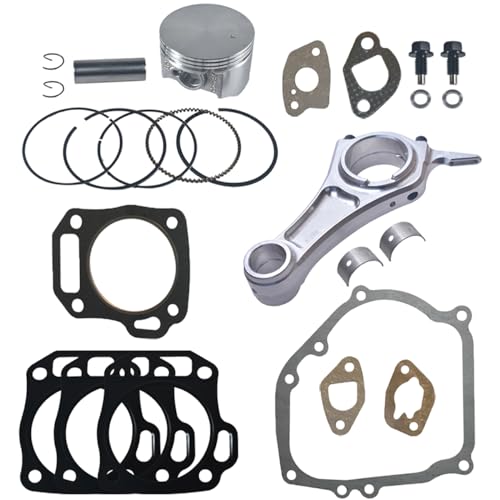 3.308 Billet Rod Kit for Predator 212cc Hemi and Non-Hemi Engine. | 70mm Flat Top Piston .010 High Compression Head Gasket for Harbor Freight Engine