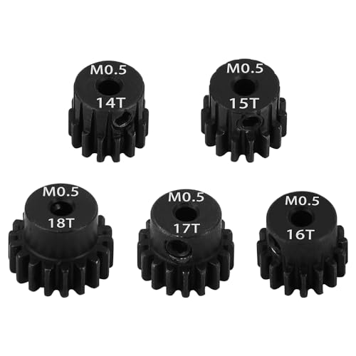 0.5M 2mm Shaft Steel Metal Pinion Motor Gear 14T 15T 16T 17T 18T for LOSI Axial 1/24 1/28 RC Crawler Drift Monster Truck Buggy
