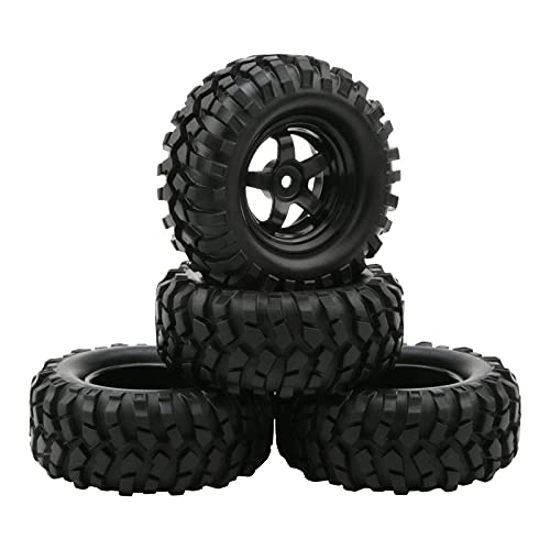 4X 1:10 RC Off-Road Car Wheel Tires, 5 Spokes Wheel Rim | 12 mm Hex, RC Parts