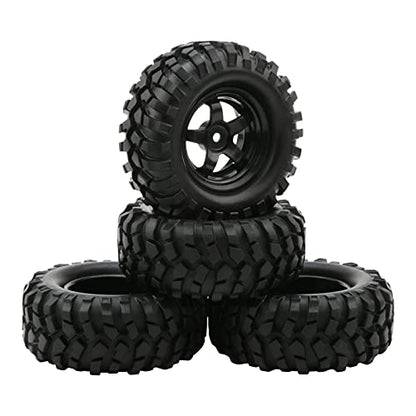 4X 1:10 RC Off-Road Car Wheel Tires, 5 Spokes Wheel Rim | 12 mm Hex, RC Parts