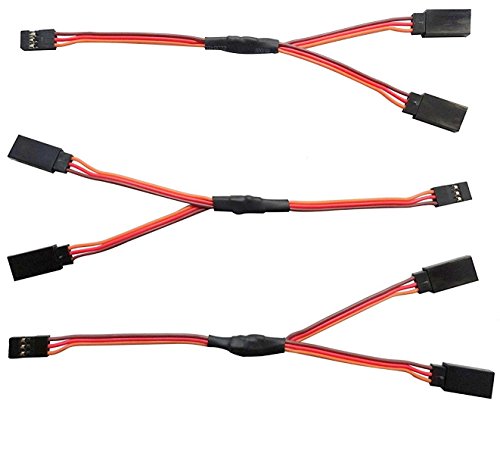 3 Pack - 6" / 150mm JR/Spektrum/Hitec Style Servo Y Harness - Apex RC Products #1031