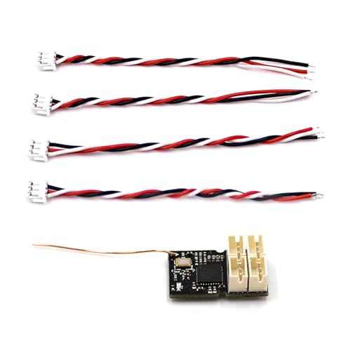 GoolRC Flysky FS-R4M Receiver, 2.4GHz 4CH Receiver ANT Protocol Single Antenna PWM Output Compatible with Flysky FS-G7P FS-ST8 Radio Transmitter for Mini Micro Cars