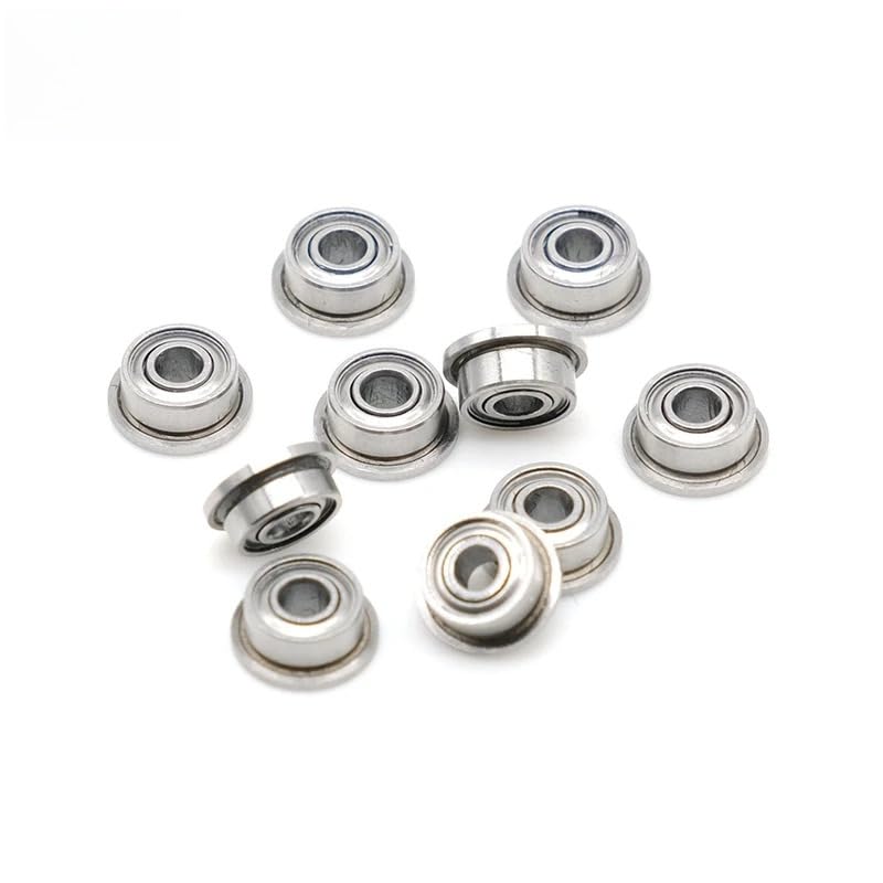 10pcs F682ZZ 2x5x2.3 Flange Ball Bearing Thin Wall Metal Shielded Flanged Bearings - size: F682ZZ 2x5x2.3