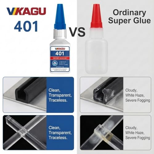 401 Super Glue Dries Instantly Instant Adhesive Bond Clear All-Purpose Universal for Plastic Wood Metal Rubber Leather 20g 4 Pack - size: 401, style: 4 Pack