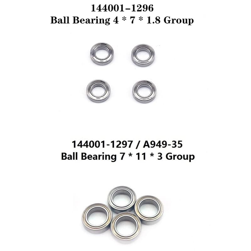 20Pcs Stainless Steel Ball Bearing Set for Wltoys 144001 144002 124016 124017 124018 124019 RC Cars