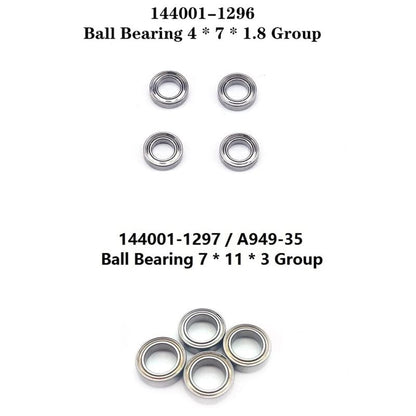 20Pcs Stainless Steel Ball Bearing Set for Wltoys 144001 144002 124016 124017 124018 124019 RC Cars