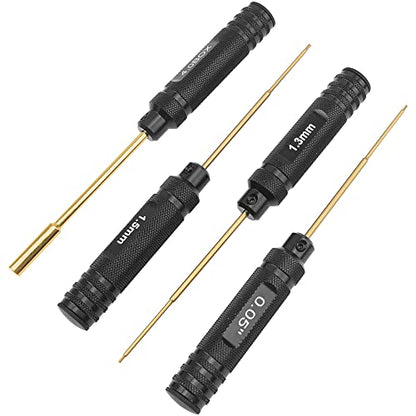H0.05'' 1.3mm 1.5mm 4.0mm(Box) Handle Allen Hex Screwdrivers Screw Driver Tool Ki Repair Compatible with Axial 1/24 SCX24 1/18 RC Car Drone Boat